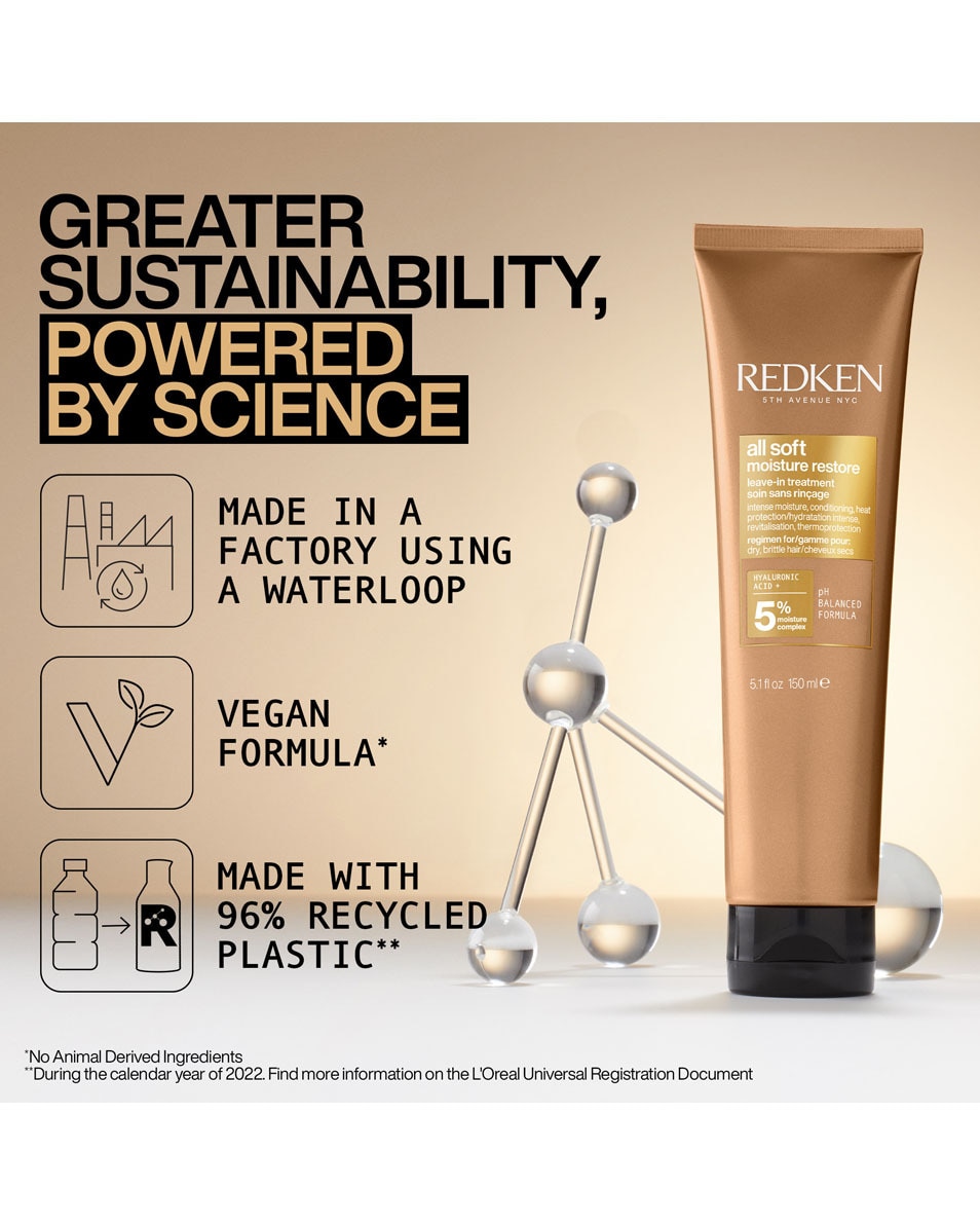 REDKEN All Soft Moisture restore leave-in treatment - verzacht droog haar 150 ML 4