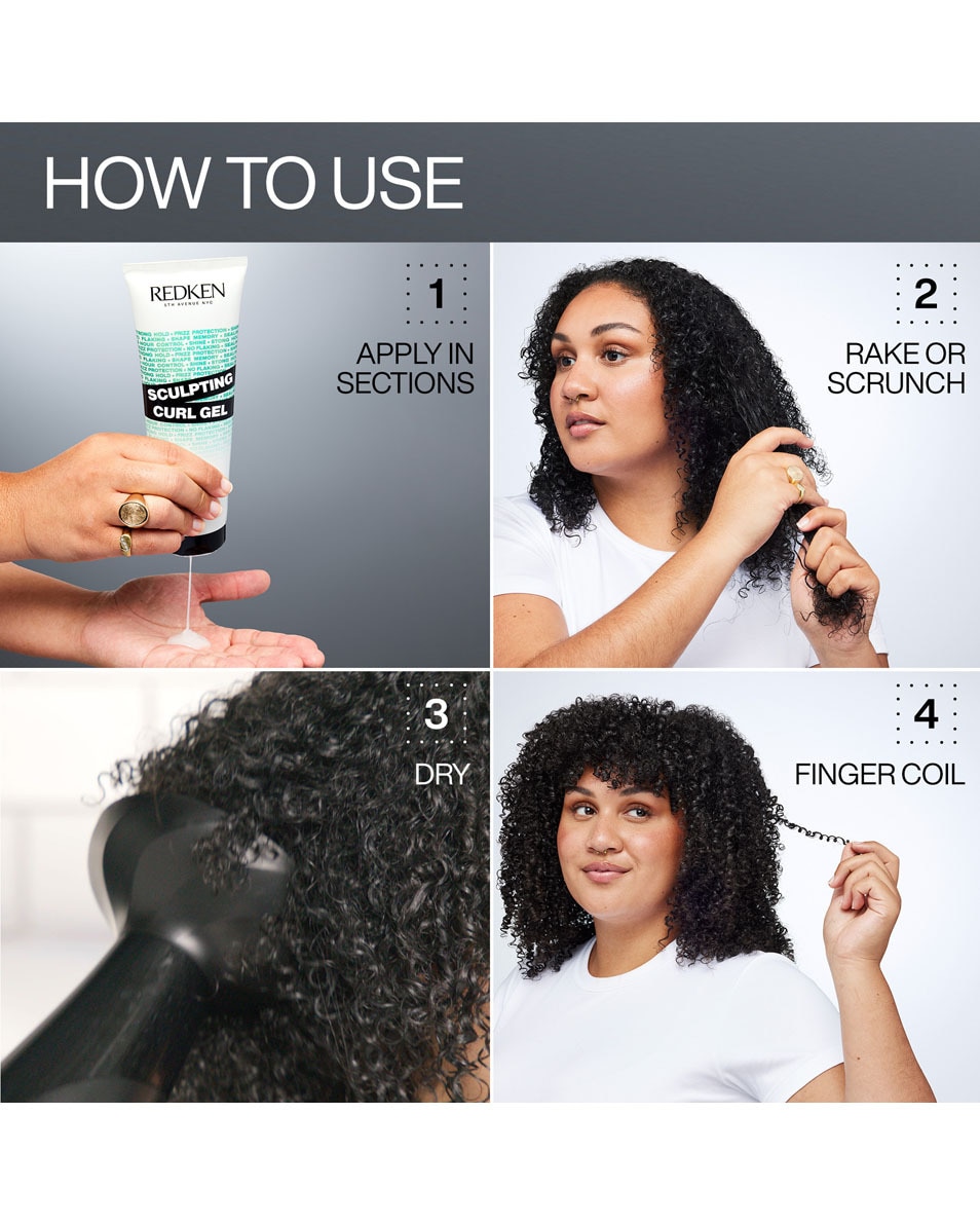 REDKEN Hybrid Curls Stylers Sculpting curl gel - voor krullend haar 250 ML 4