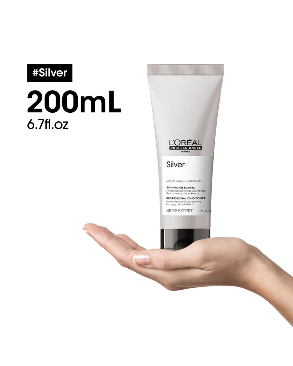 L'OREAL PROFESSIONNEL Silver Conditioner voor grijs, wit of lichtblond haar 200 ML 4
