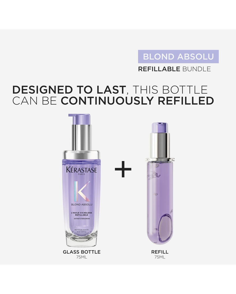 KÉRASTASE Blond Absolu L'Huile Cicagloss Refill Herstellende haarolie - voor ontkleurd en blond haar 75 ML 4