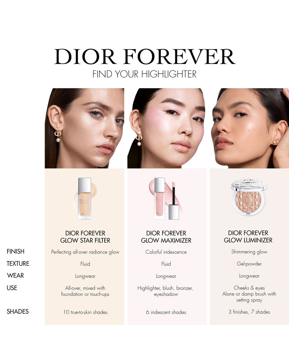 DIOR Dior Forever Glow Luminizer - Long Wear Highlighter Langhoudende highlighter - geïnfuseerd met hyaluronzuur 04 Pink Strobe 4