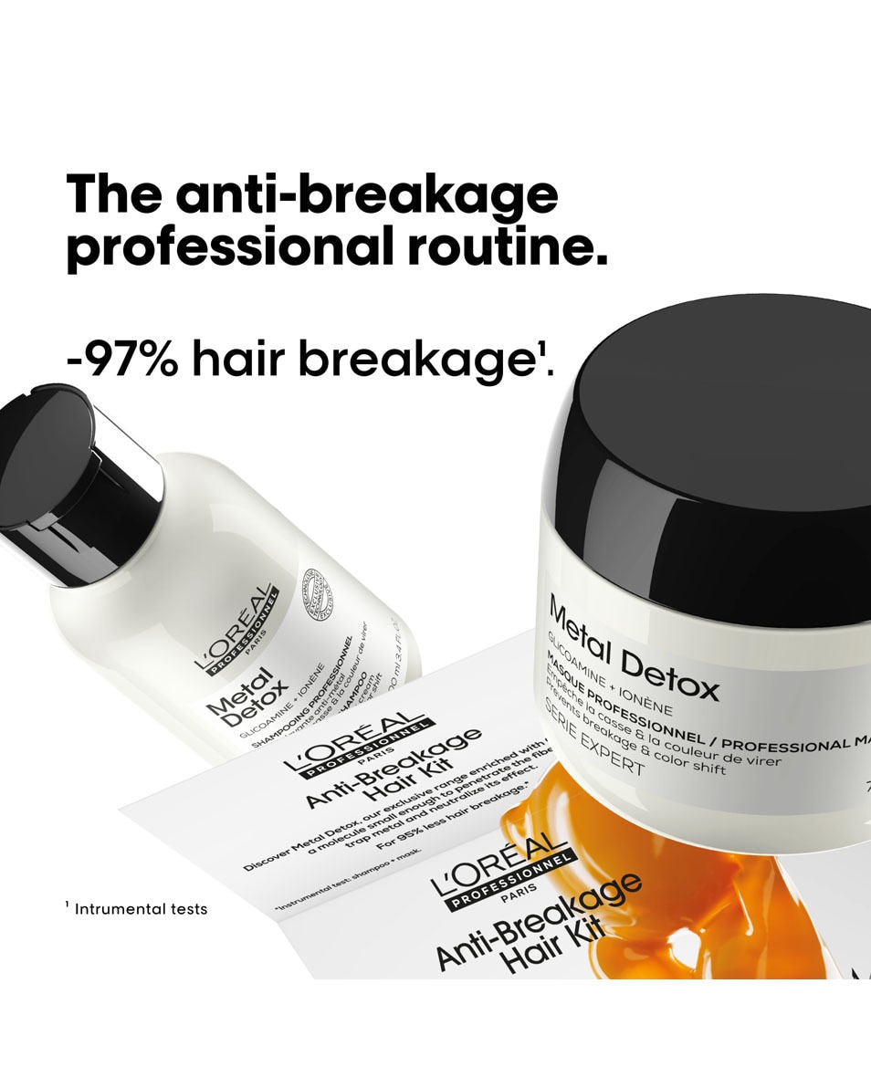 L'OREAL PROFESSIONNEL Metal Detox Anti-Haarbreuk Discovery Duo Set Beschermende shampoo en haarmasker 2 ST 4