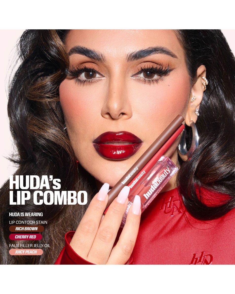 HUDA BEAUTY LIP CONTOUR LIP STAIN RICH BROWN