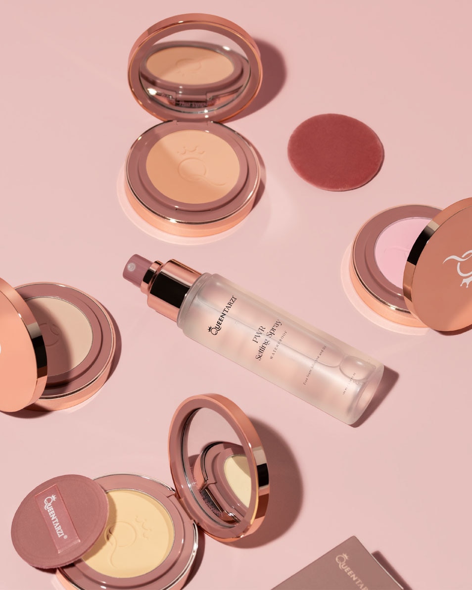 QUEEN TARZI The Dream Pressed Powder Translucent, Blurring & Brightening Pressed Powder Zard 4