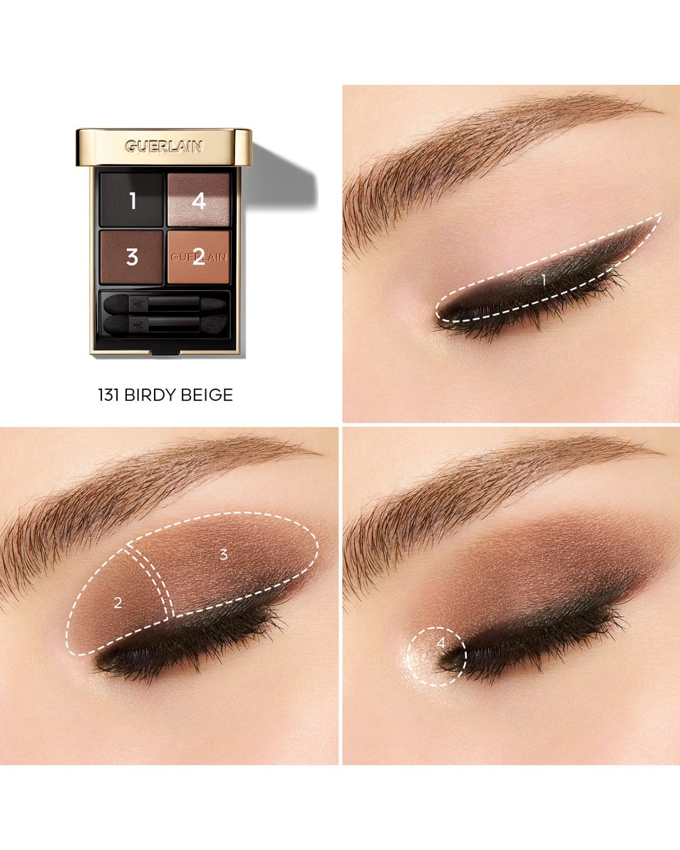 GUERLAIN OMBRES G Oogschaduw palette met 4 tinten 131 Birdy Beige 4