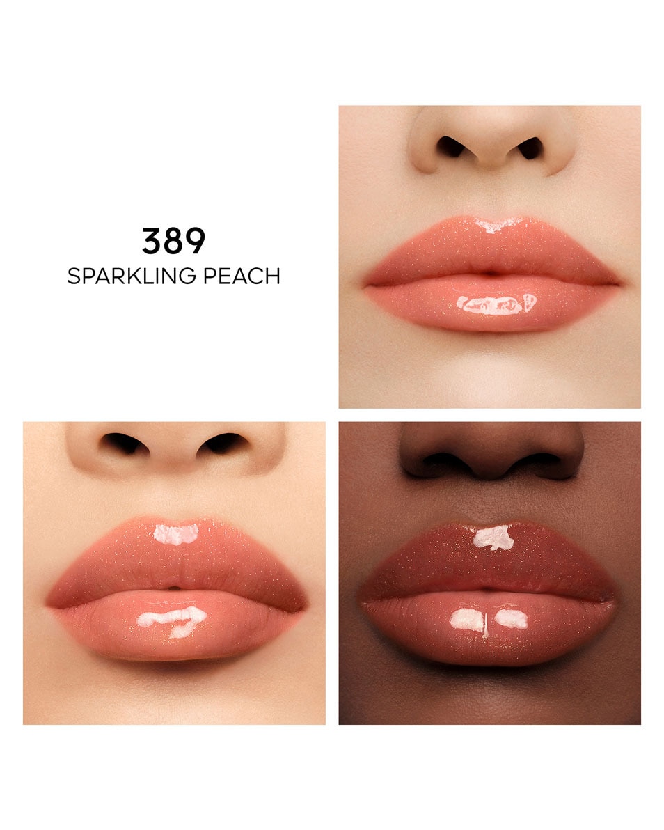 GUERLAIN KissKiss Bee Glow Oil Limited edition Een met honing verrijkte, getinte lipolie die voor 92% samengesteld is uit ingrediënten van natuurlijke oorsprong 389 SPARKLING PEACH 4