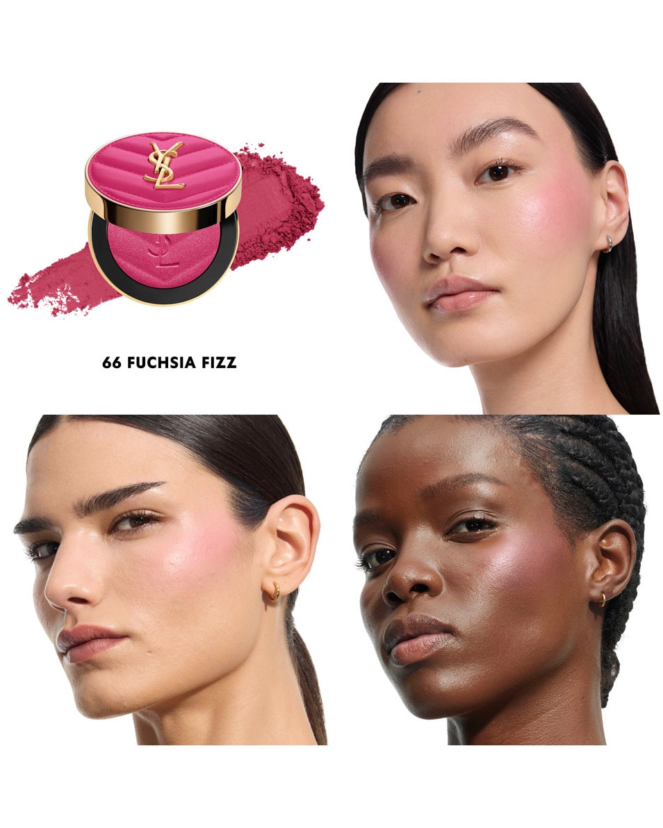 YVES SAINT LAURENT Make Me Blush Bold Blurring Blush - Ultra-Sensorisch En Zijdezacht Poeder - Glitter Finish 14 - Fuchsia Fizz 4