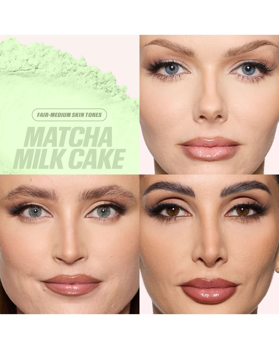 HUDA BEAUTY EASY BAKE LOOSE POWDER MATCHA MILK CAKE 4