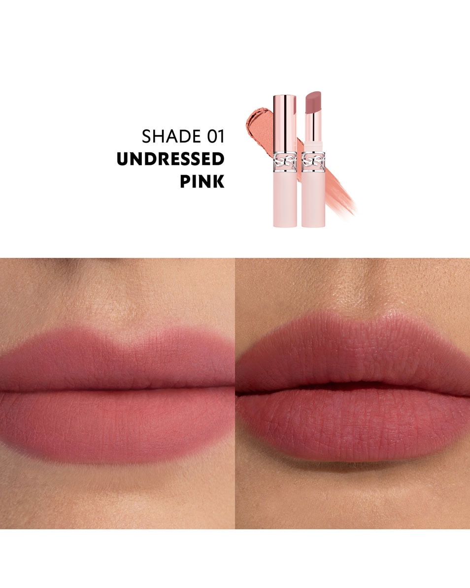 YVES SAINT LAURENT YSL LOVENUDE Lip Blusher Zachte kleurrijke lippenstift #01 UNDRESSED PINK 4