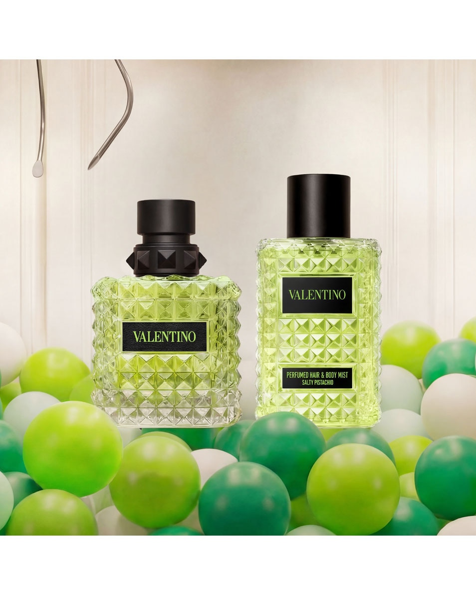 VALENTINO Born in Roma Salty Pistachio Hair & Body Mist – Bloemig amber parfum voor dames 100 ML 4