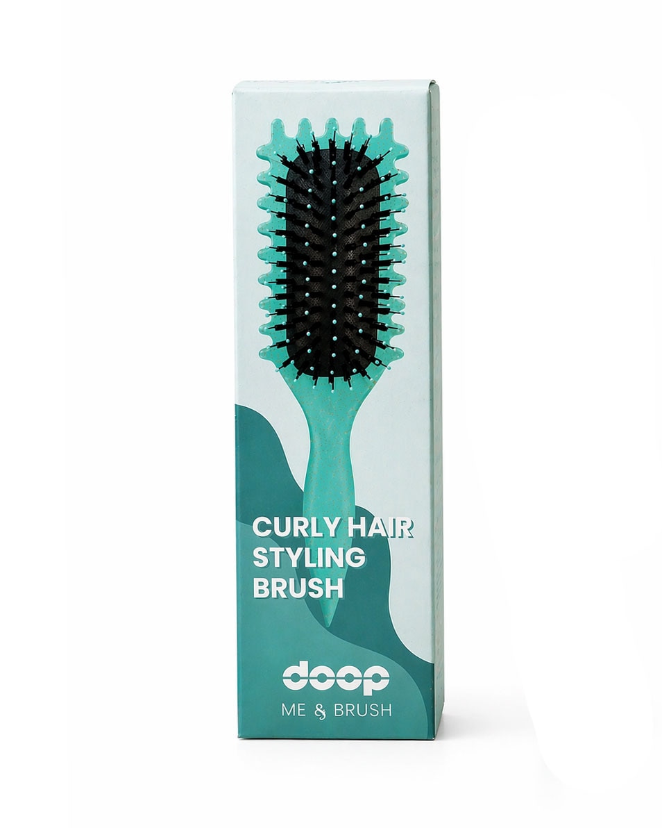 DOOP Me & Brush Curly Hair Styling Brush Groen Luxe haarborstel 1 ST 4
