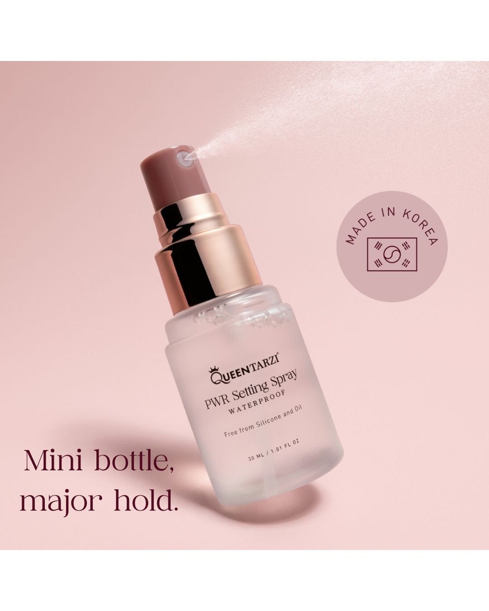 QUEEN TARZI PWR Setting Spray Mini PWR Setting Spray - Waterproof 30 ML 4