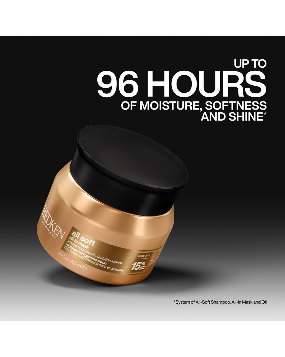 REDKEN All Soft All-in-Mask Haarmasker Voor Droog Haar 250 ML 3