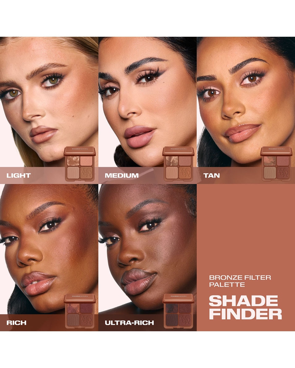 HUDA BEAUTY BRONZE FILTER PALETTE BRONZING AND CONTOUR QUAD RICH 4