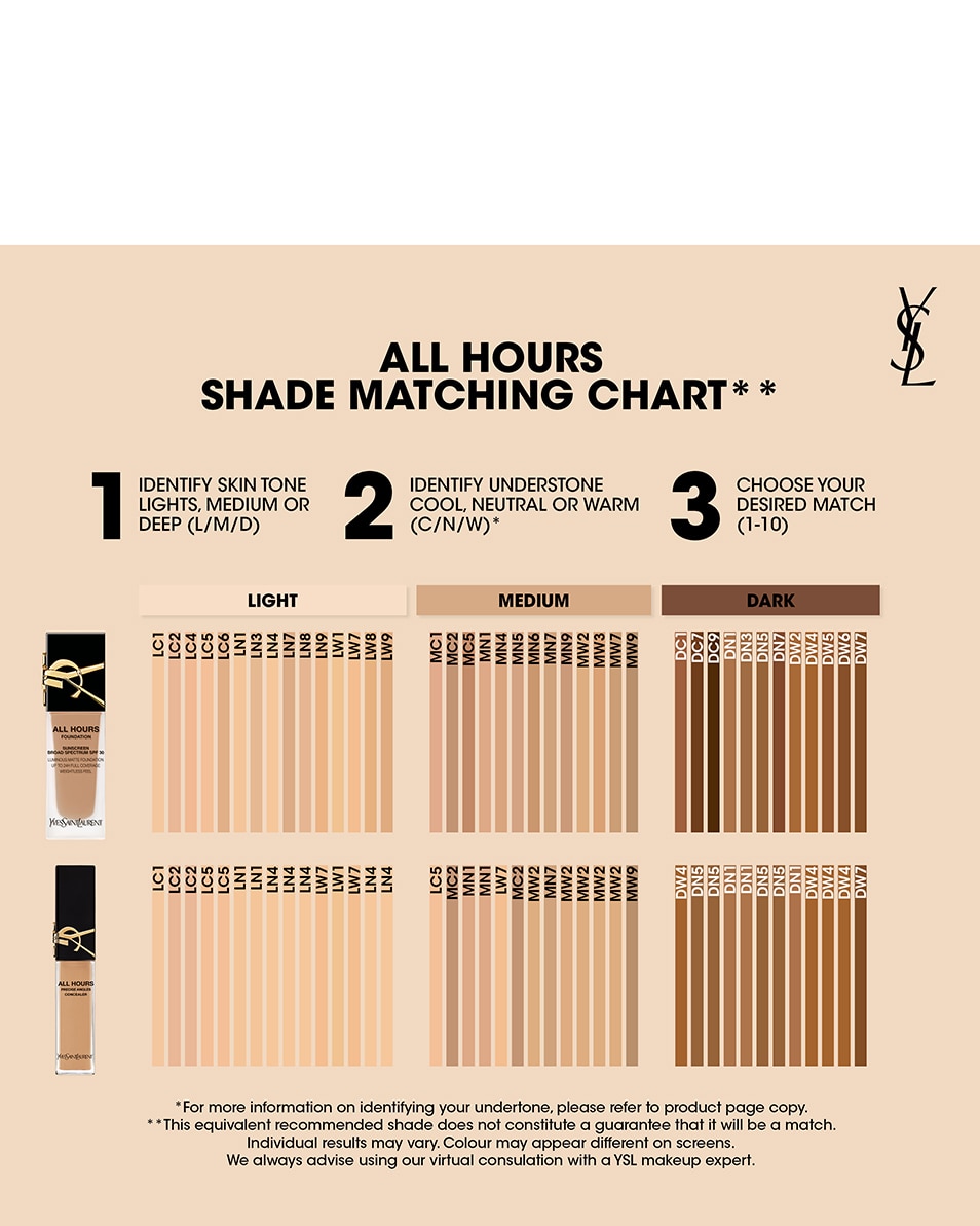 YVES SAINT LAURENT ALL HOURS CONCEALER LW1 - Light Warm 1 5
