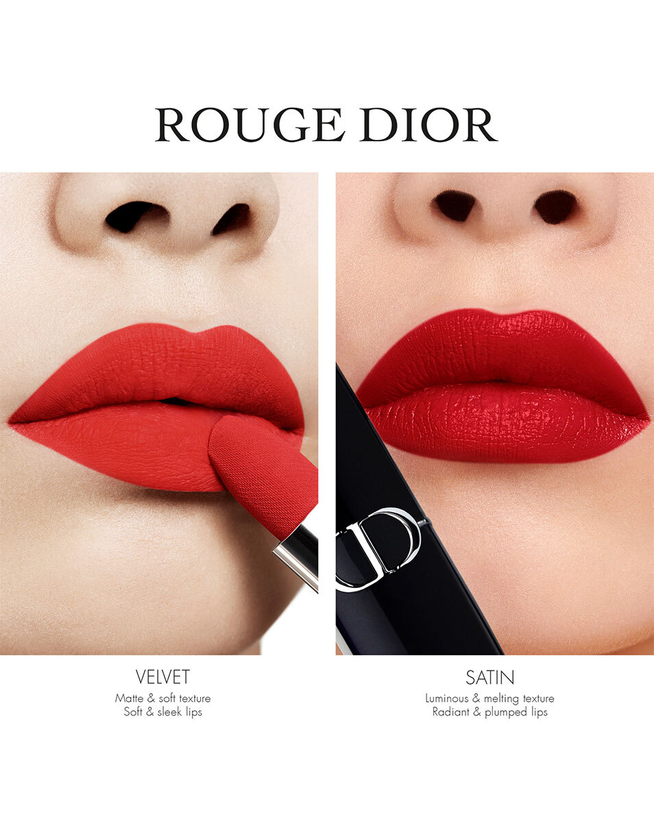 DIOR Rouge Dior Lipstick - comfort en langhoudend SATIN - 999 5