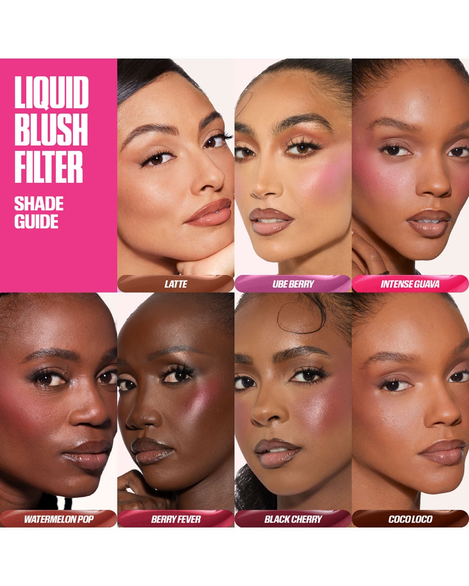 HUDA BEAUTY BLUSH FILTER LIQUID BLUSH BLACK CHERRY 5