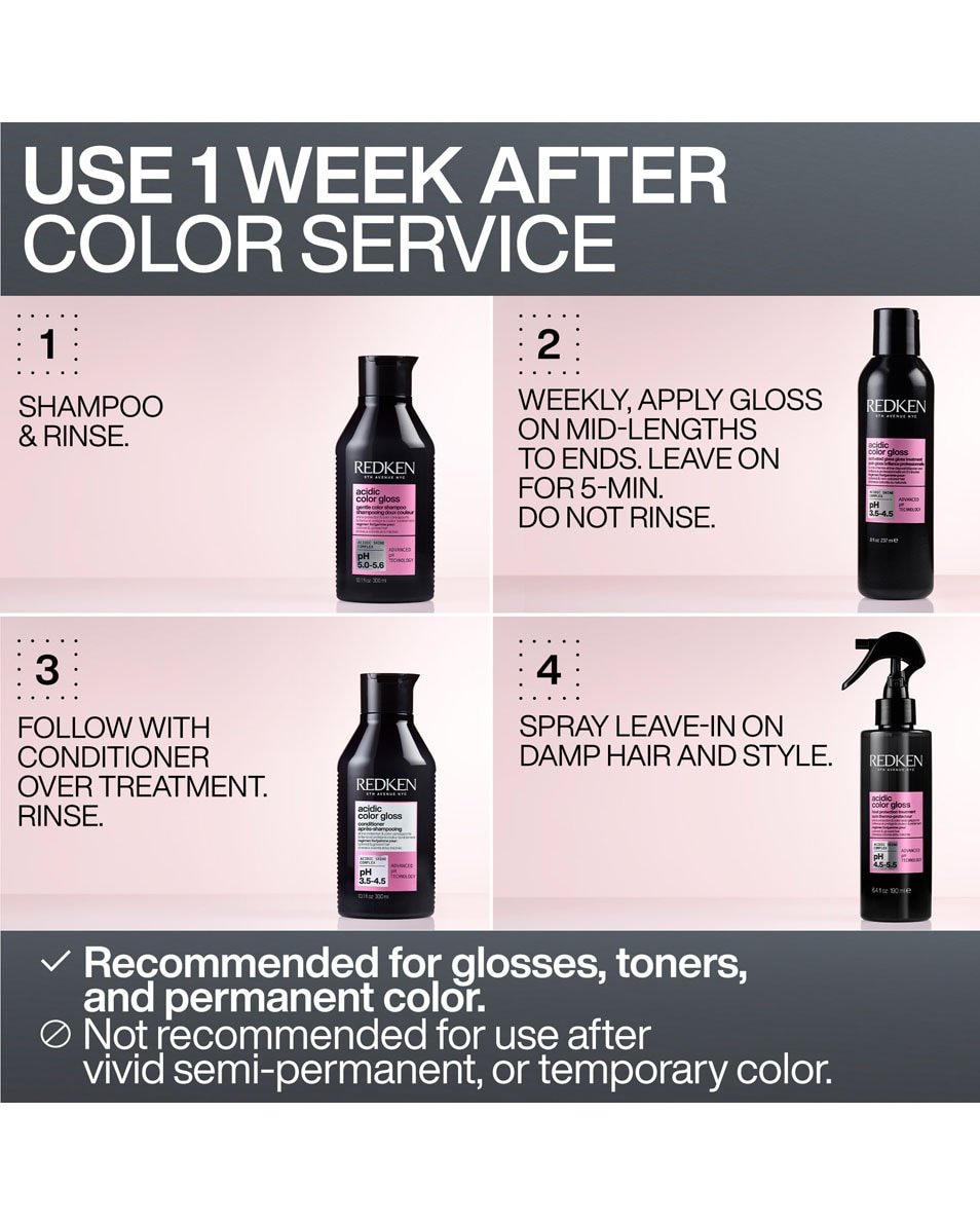 REDKEN Acidic Color Gloss Shampoo - voor gekleurd haar 300 ML 5