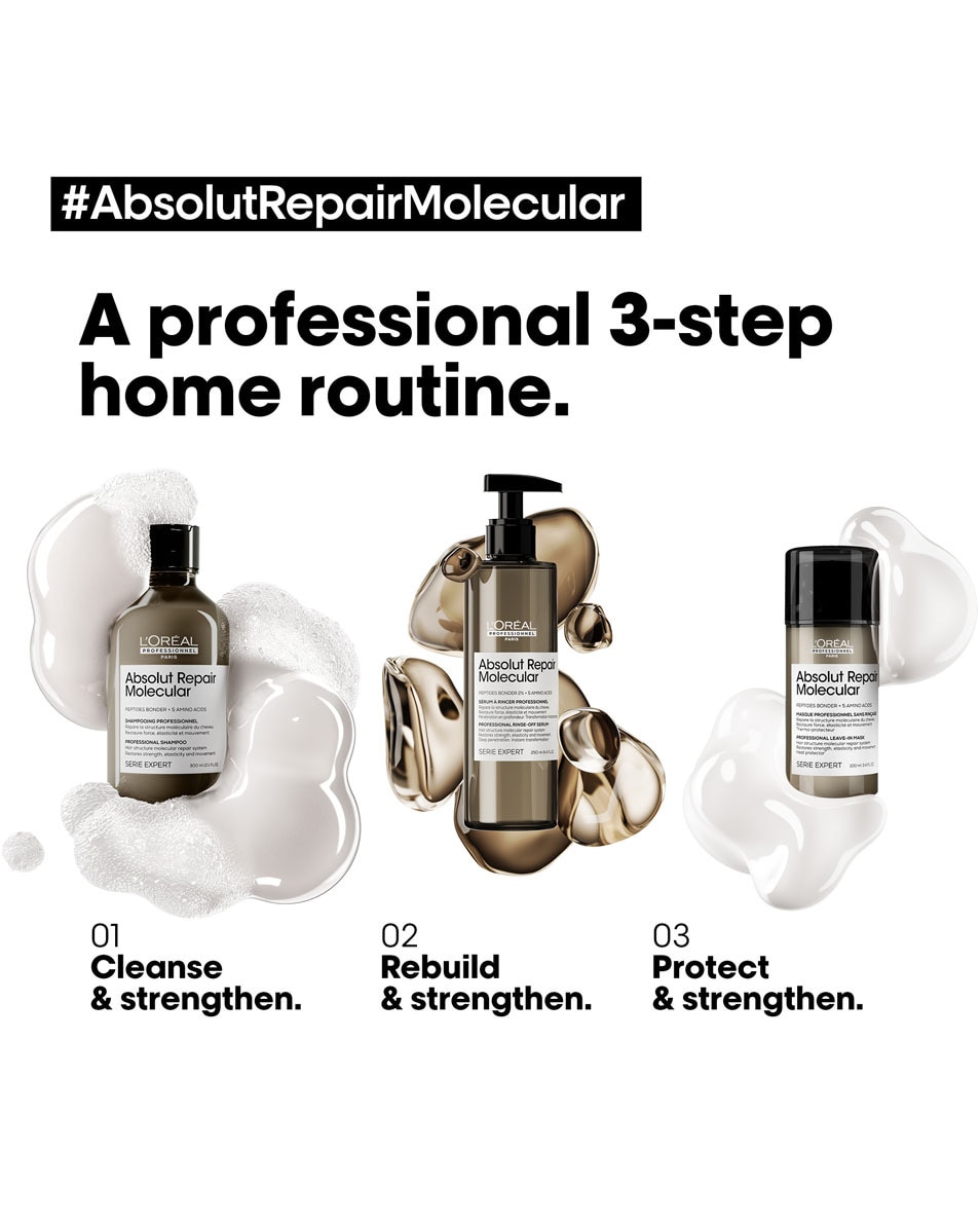 L'OREAL PROFESSIONNEL Absolut Repair Molecular Rinse off herstel serum voor zeer beschadigde haartypes 250 ML 5