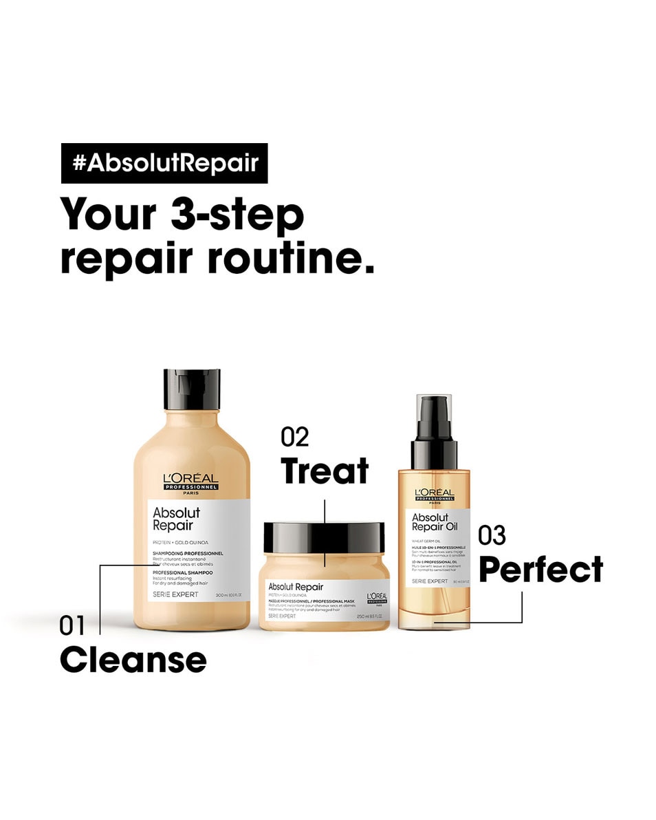 L'OREAL PROFESSIONNEL Absolut Repair Gold Masker voor droog & beschadigd haar 250 ML 5