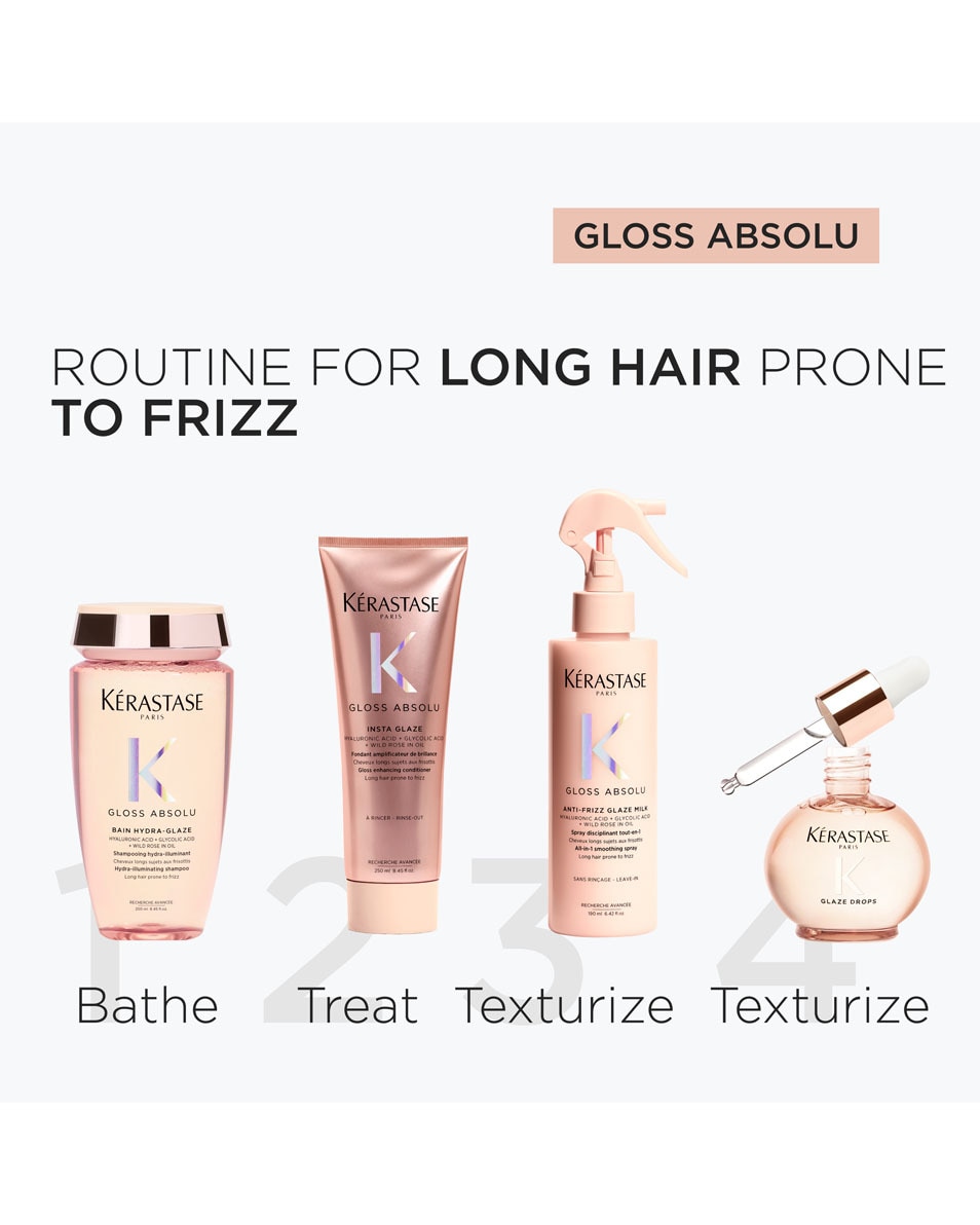KÉRASTASE Gloss Absolu Bain Hydra-Glaze Navulling Anti-frizz shampoo voor lang, pluizig haar 500 ML 5