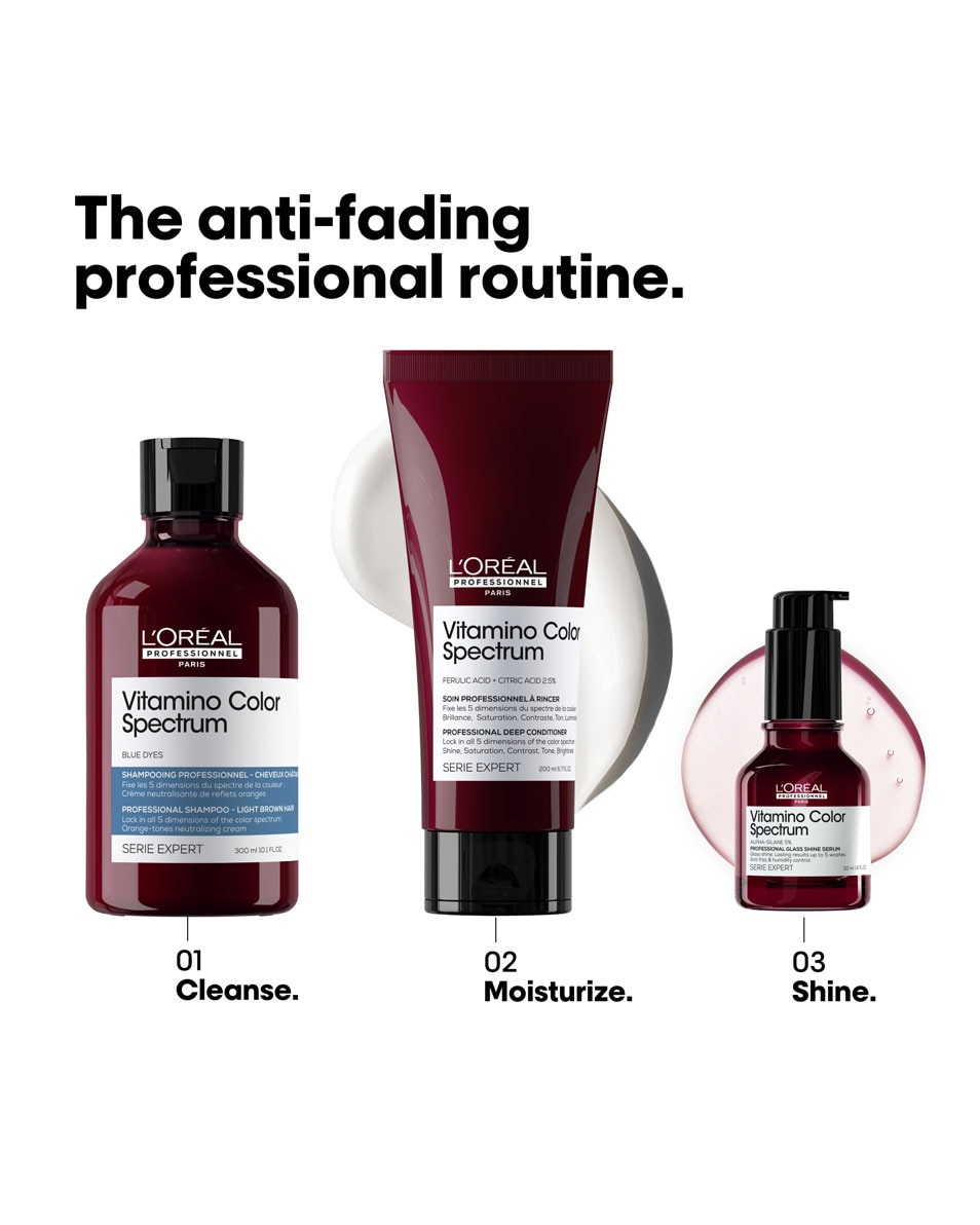 L'OREAL PROFESSIONNEL Vitamino Color Spectrum Blauwe Shampoo - Voor Lichtbruin Haar 300 ML 5
