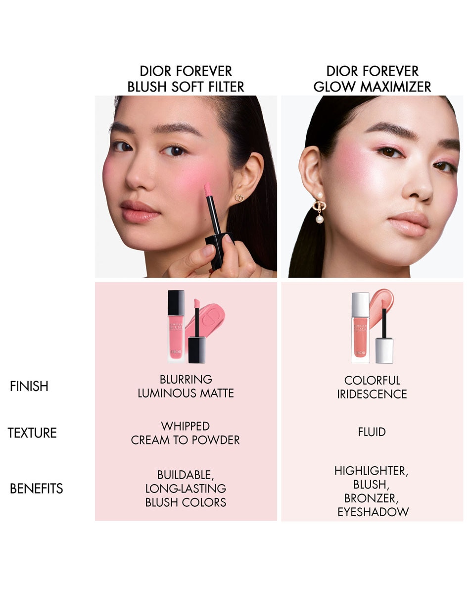 DIOR Dior Forever Blush Soft Filter Vloeibare opgeklopte blush - stralend matte finish 03 Bloom