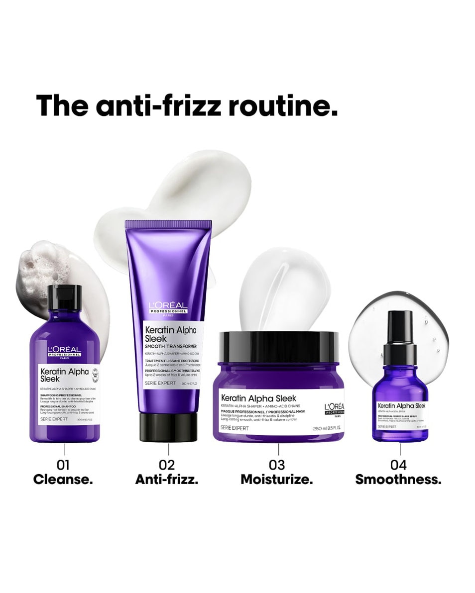 L'OREAL PROFESSIONNEL Keratin Alpha Sleek Haarmasker - Hydratatie En Glans 250 ML 5
