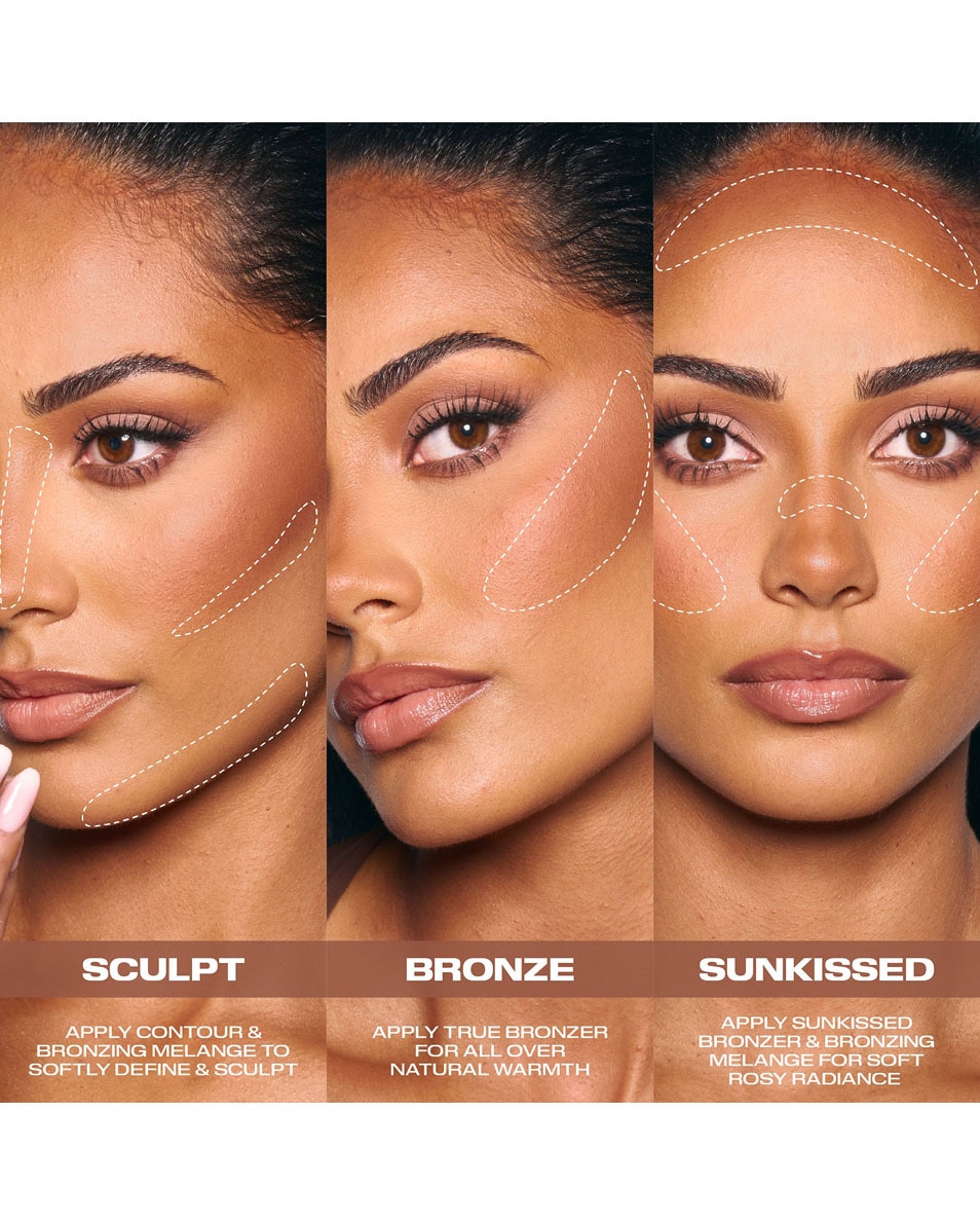HUDA BEAUTY BRONZE FILTER PALETTE BRONZING AND CONTOUR QUAD TAN 5