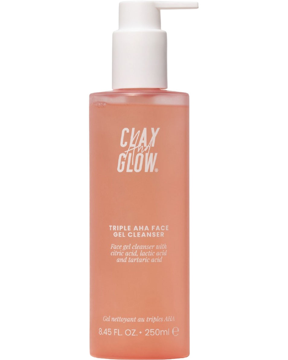 CLAY AND GLOW TRIPLE AHA STRAW-JELLY CLEANSER VERZACHTENDE REINIGINGSGEL 250 ML