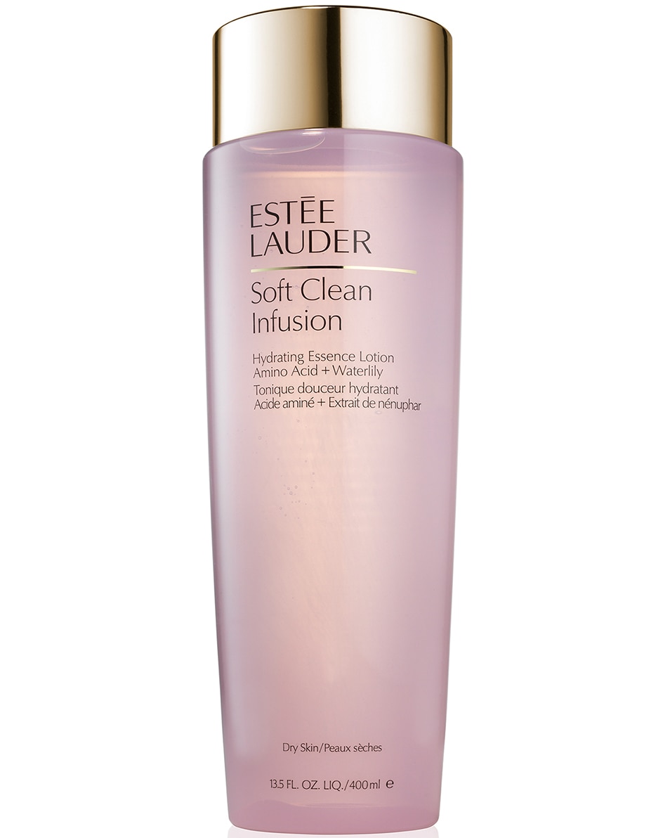 ESTÉE LAUDER SOFT CLEAN INFUSION HYDRATING ESSENCE LOTION WITH AMINO ACID15 + WATERLILY HYDRATERENDE TONER - VOOR DROGE HUID 400 ML