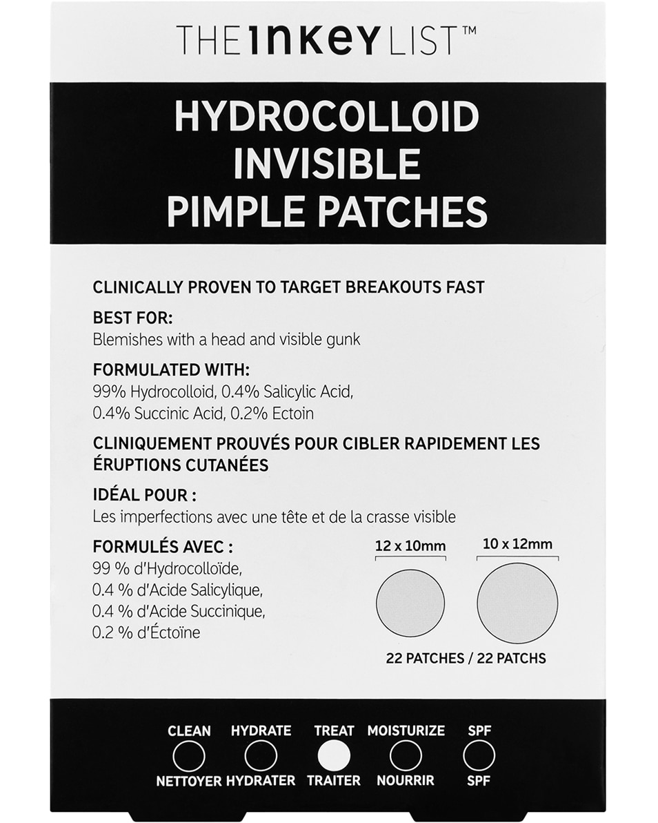The Inkey List Pimple patch Hydrocolloïde pleisters voor onzichtbare puistjes 22 ST