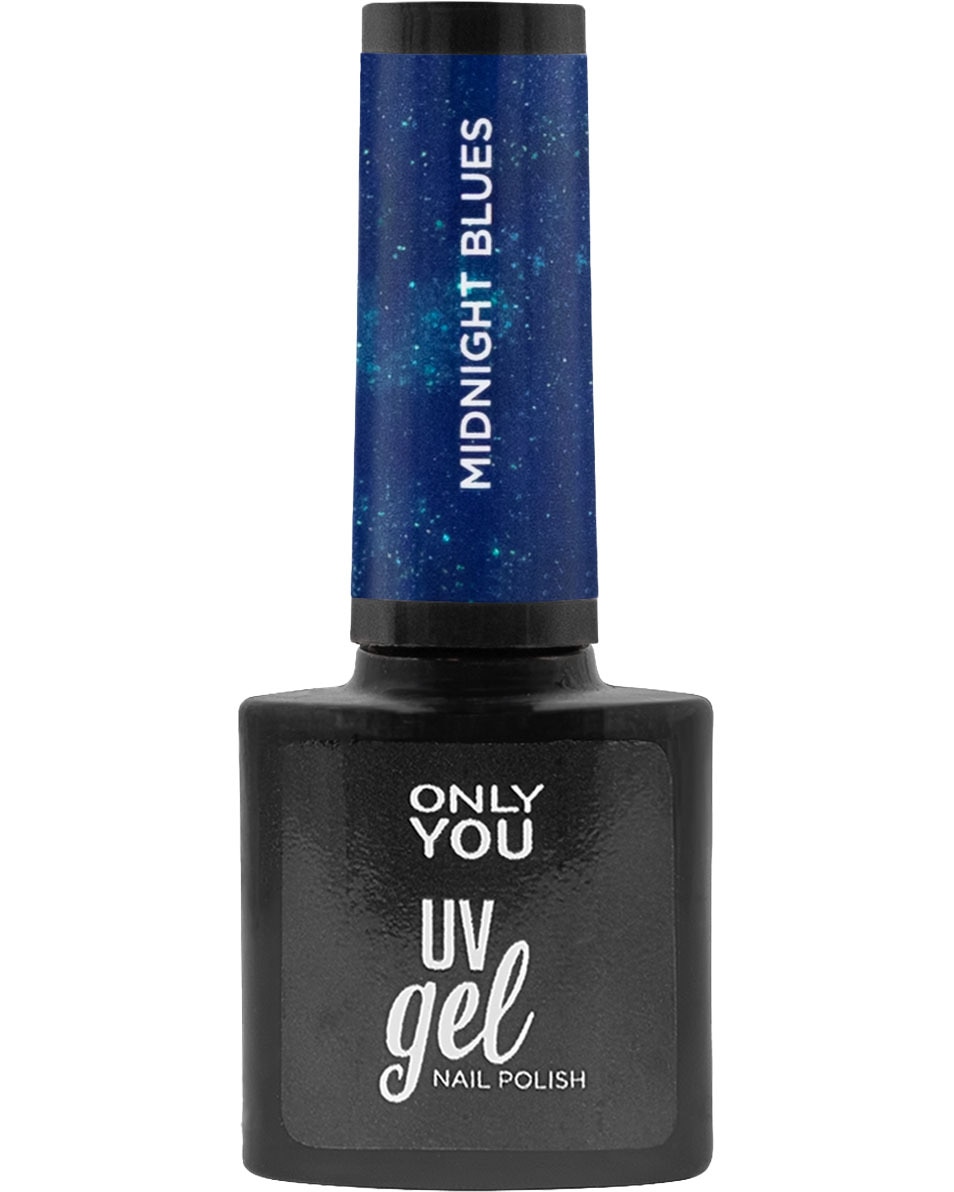 ONLY YOU LIMITED EDITION WINTER 24 UV GEL NAIL POLISH UV GEL POLISH MIDNIGHT BLUES Hoola Original / Cookie Golden Pearl / Pompom / Shellie Gleam