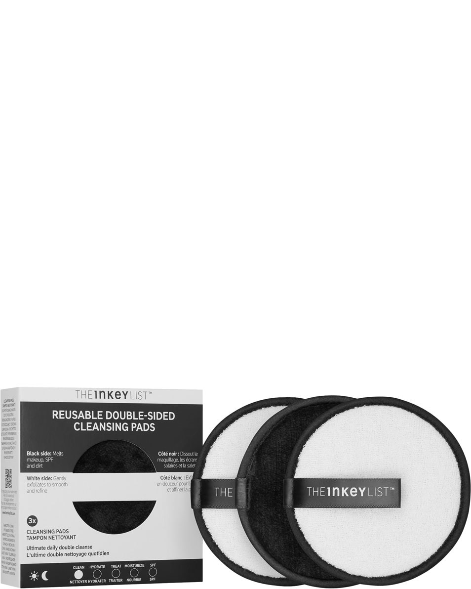 The Inkey List Reusable Double-Sided Cleansing Pads Herbruikbare, dubbelzijdige reinigingspads 3 ST
