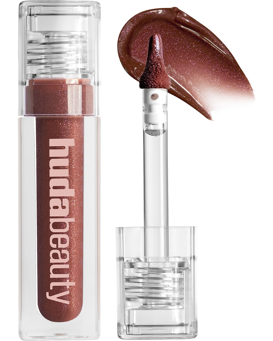 HUDA BEAUTY ICY NUDE FAUX FILLER LIP GLOSS SHE FIRE