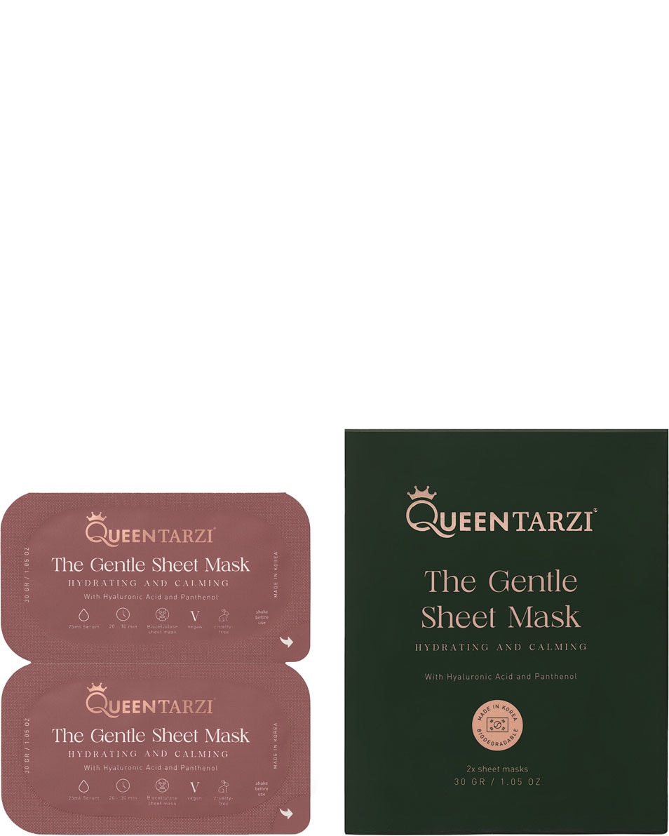 QUEEN TARZI NATURAL GLAM THE GENTLE SHEET MASK 2 ST
