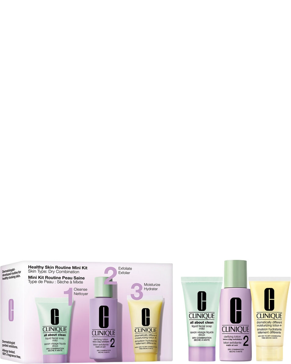 CLINIQUE BASIC 3 TEMPS Healthy Skin Routine Mini Kit Dry Combination 3 ST