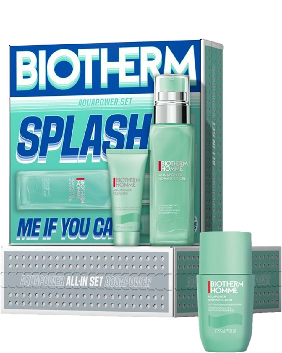 BIOTHERM Aquapower Classic Skin Fitness Set Voor Mannen: Splash Me If You Can – Aquapower Set 3 ST