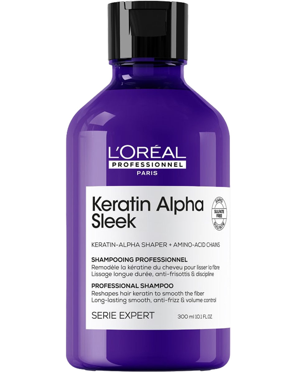 L'OREAL PROFESSIONNEL Keratin Alpha Sleek Shampoo - Frizz- En Volumecontrole 300 ML