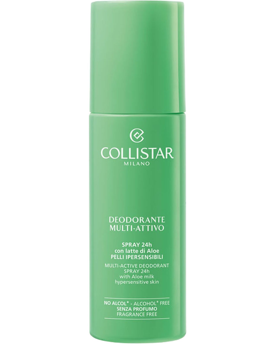 COLLISTAR Hydra-Illuminating Multi-Active Deodorant Spray 24H With Aloe Milk Hypersensitive Skin, Alcohol Free Fragrance Free 100 ML