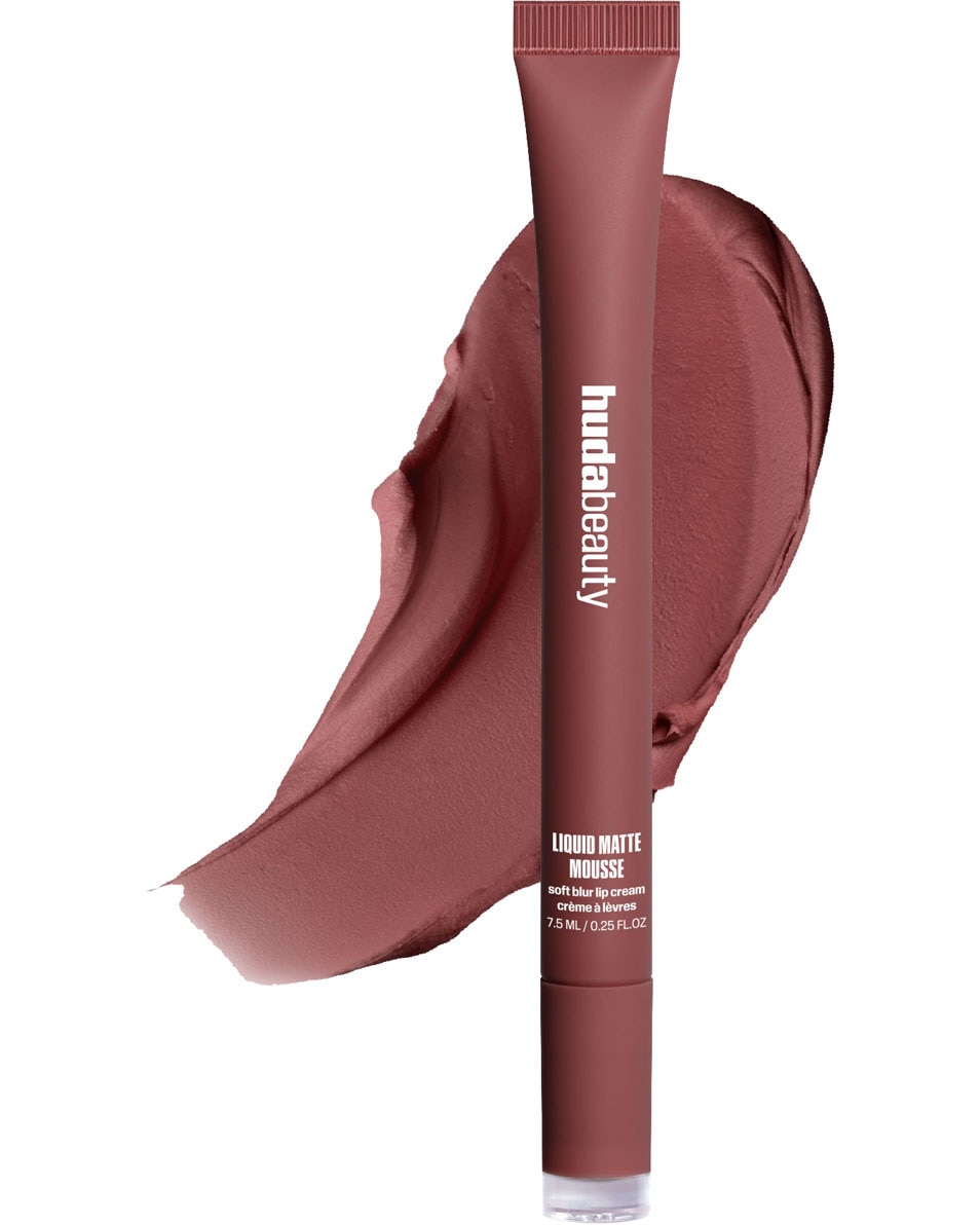 HUDA BEAUTY LIQUID MATTE MOUSSE SOFT BLUR LIP CREAM BERRY BROWN