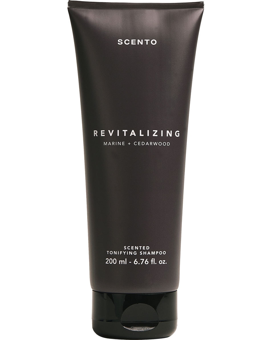 SCENTO Revitalizing Geparfumeerde verstevigende shampoo Marine & cederhout 200 ML