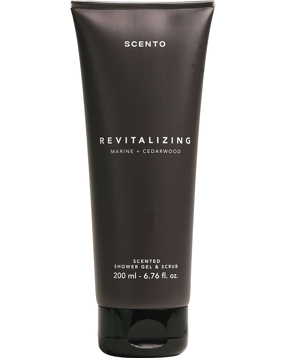 SCENTO Revitalizing Geparfumeerde douchegel & scrub Marine en cederhout