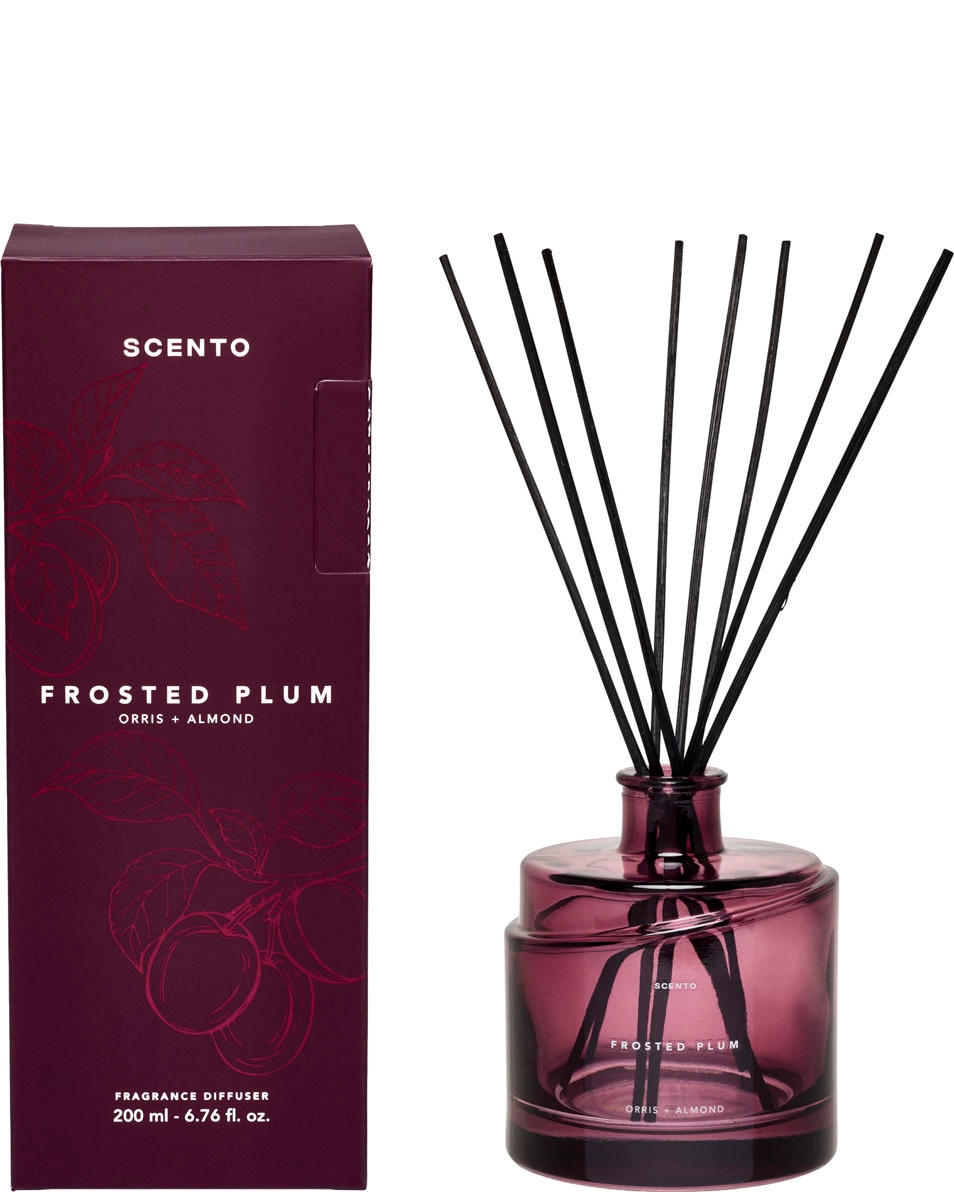 SCENTO Frosted Plum Geurstokjes orris & amandel 200 ML