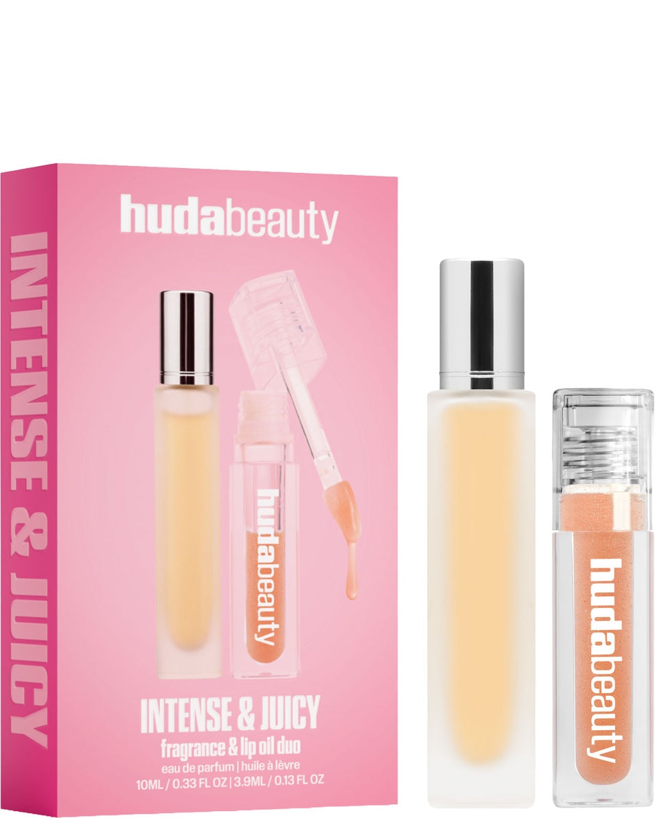 HUDA BEAUTY INTENSE & JUICY FRAGRANCE & LIP OIL DUO 2 ST