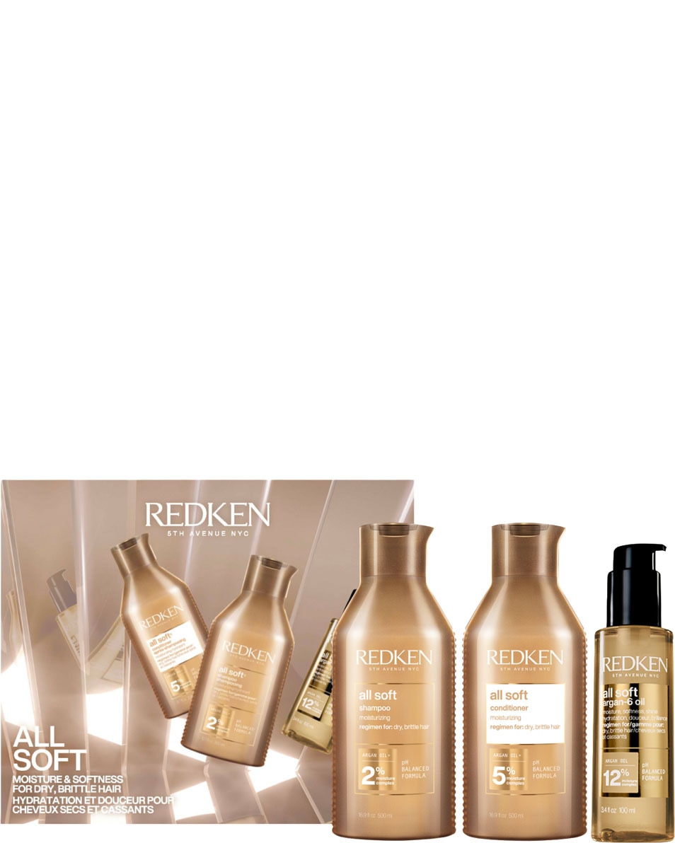 REDKEN All Soft Giftset Verzacht & Hydrateert Droog Haar 3 ST