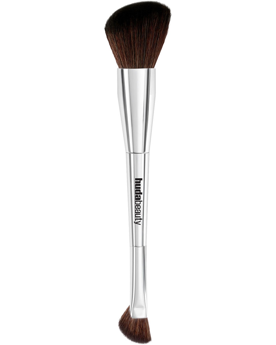HUDA BEAUTY DUAL-ENDED BRUSH BRONZE & CONTOUR BRUSH 1 ST