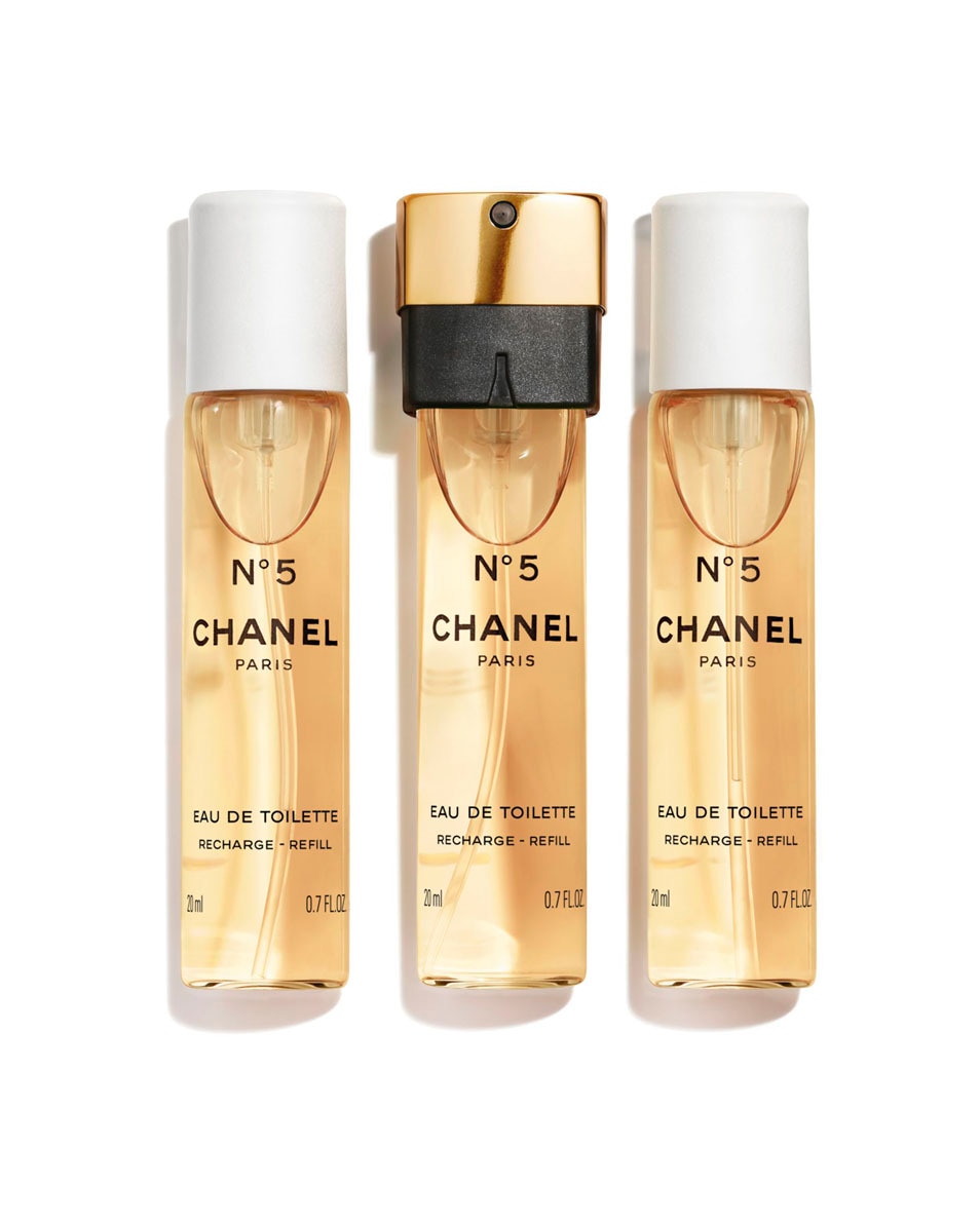 CHANEL N°5 EAU DE TOILETTE TASVERSTUIVER NAVULLING 3 ST