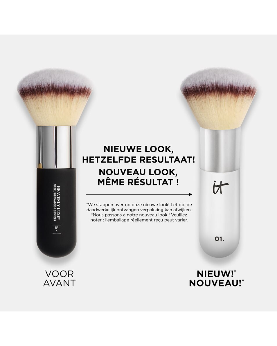 IT COSMETICS HEAVENLY LUXE™ AIRBRUSH POWDER & BRONZER BRUSH #1 POEDER & BRONZER BORSTEL 1 ST 2