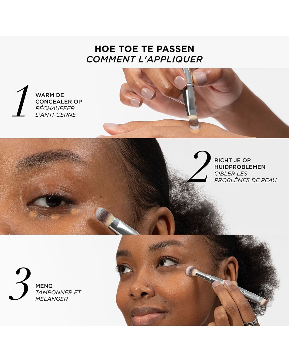 IT COSMETICS HEAVENLY LUXE™ DUAL AIRBRUSH CONCEALER BRUSH #2 CONCEALER BORSTEL 1 ST 2